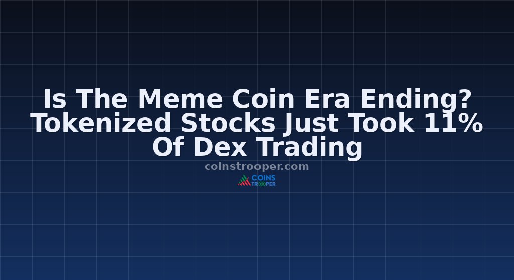 Is The Meme Coin Era Ending? Tokenized Stocks Just Took 11% Of Dex Trading