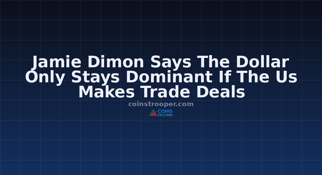 Jamie Dimon Says The Dollar Only Stays Dominant If The Us Makes Trade Deals