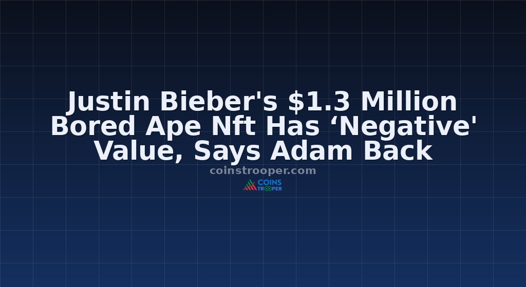 Justin Bieber's $1.3 Million Bored Ape Nft Has ‘Negative' Value, Says Adam Back