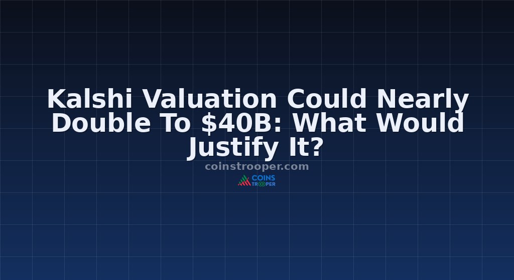 Kalshi Valuation Could Nearly Double To $40B: What Would Justify It?