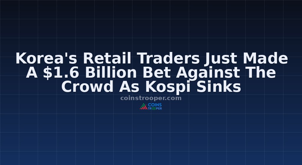 Korea's Retail Traders Just Made A $1.6 Billion Bet Against The Crowd As Kospi Sinks