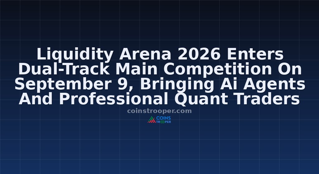 Liquidity Arena 2026 Enters Dual-Track Main Competition On September 9, Bringing Ai Agents And Professional Quant Traders Into One Live Trading Arena