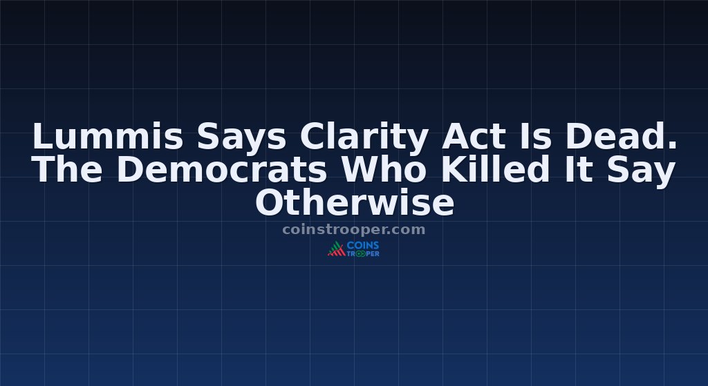 Lummis Says Clarity Act Is Dead. The Democrats Who Killed It Say Otherwise
