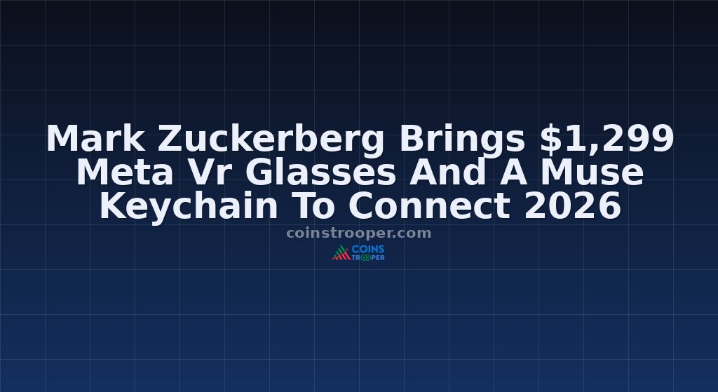Mark Zuckerberg Brings $1,299 Meta Vr Glasses And A Muse Keychain To Connect 2026
