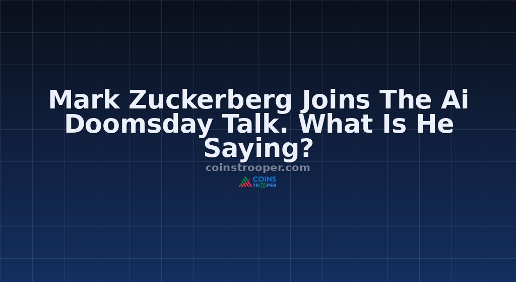 Mark Zuckerberg Joins The Ai Doomsday Talk. What Is He Saying?