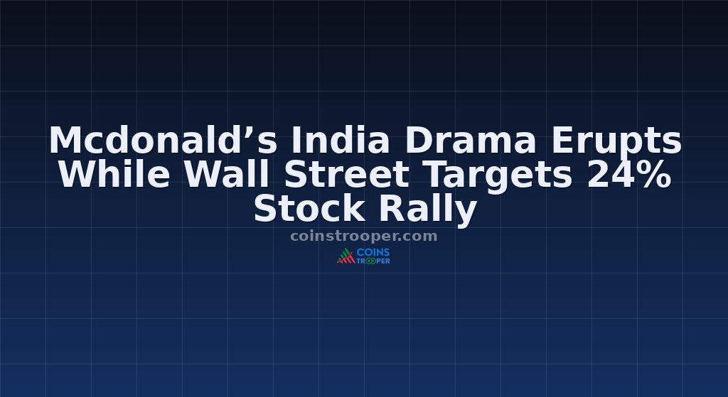 Mcdonald’s India Drama Erupts While Wall Street Targets 24% Stock Rally
