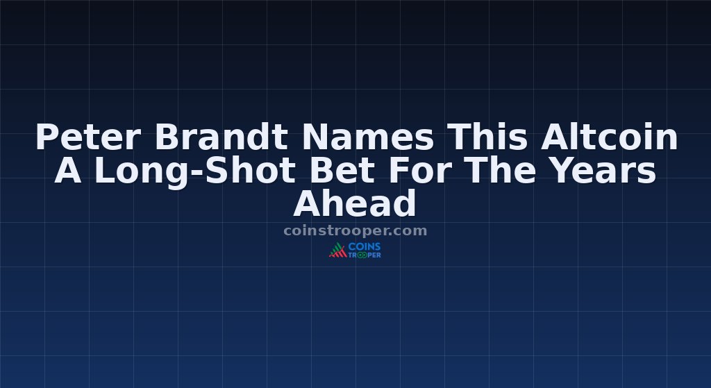 Peter Brandt Names This Altcoin A Long-Shot Bet For The Years Ahead