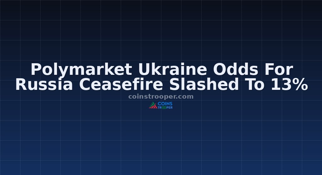Polymarket Ukraine Odds For Russia Ceasefire Slashed To 13%