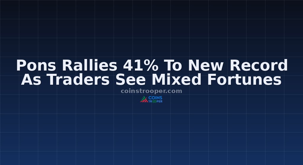Pons Rallies 41% To New Record As Traders See Mixed Fortunes
