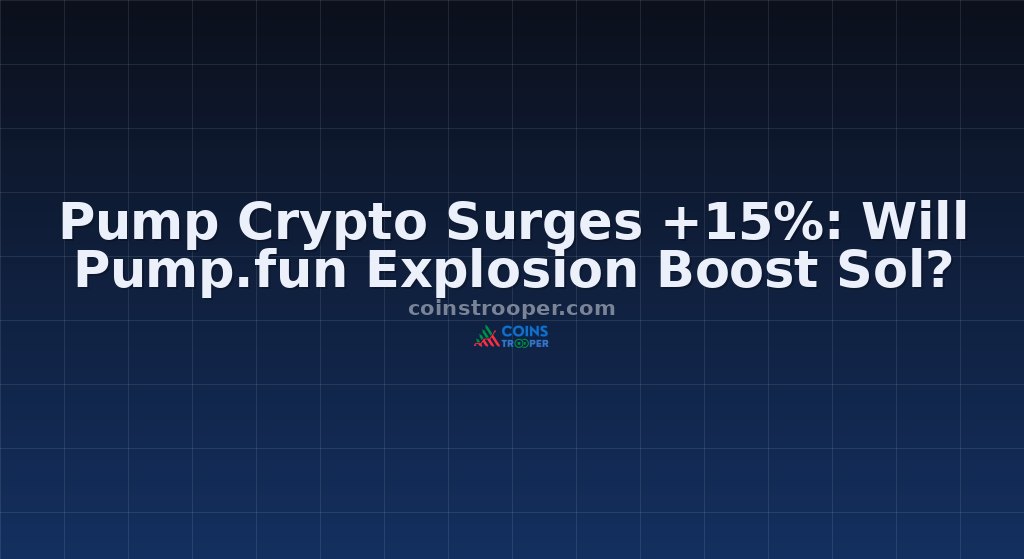 Pump Crypto Surges +15%: Will Pump.fun Explosion Boost Sol?