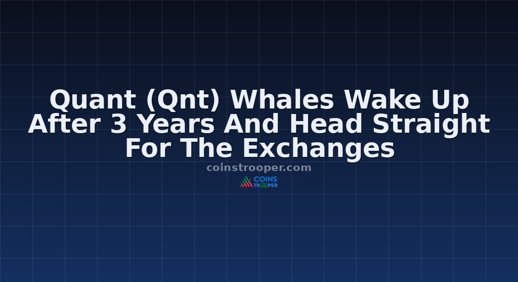 Quant (Qnt) Whales Wake Up After 3 Years And Head Straight For The Exchanges