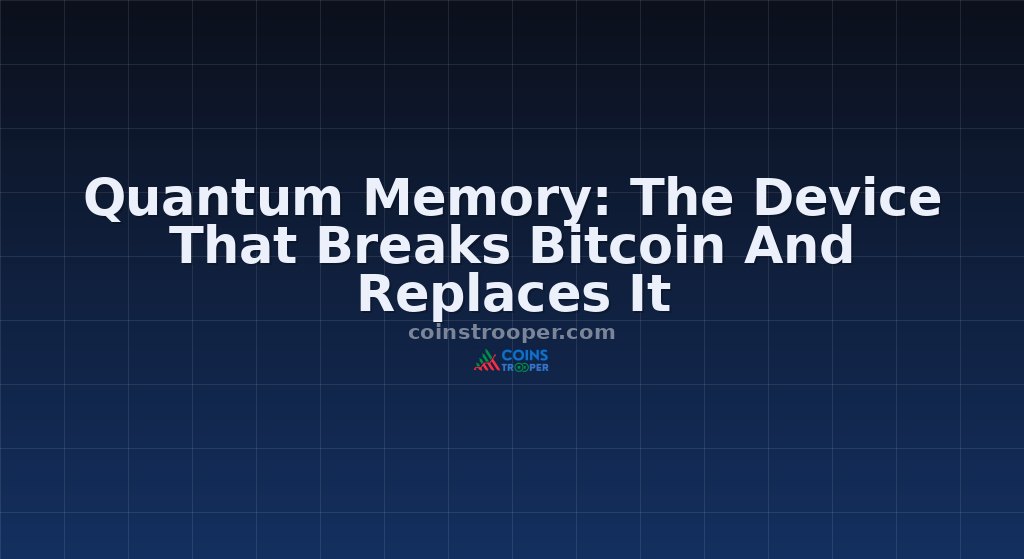 Quantum Memory: The Device That Breaks Bitcoin And Replaces It