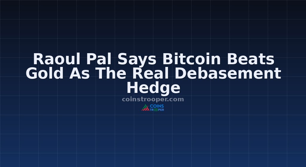 Raoul Pal Says Bitcoin Beats Gold As The Real Debasement Hedge