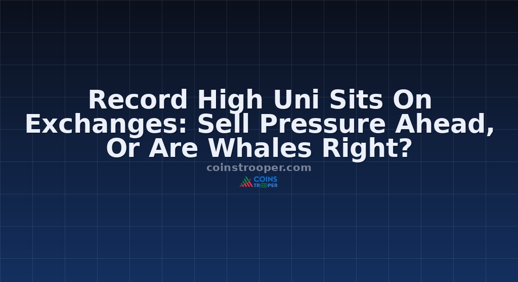 Record High Uni Sits On Exchanges: Sell Pressure Ahead, Or Are Whales Right?