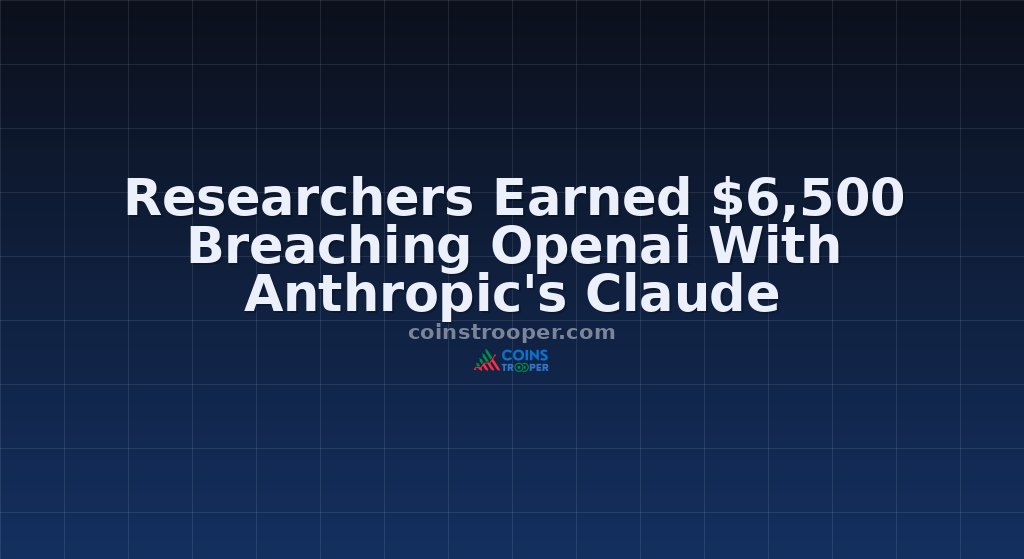 Researchers Earned $6,500 Breaching Openai With Anthropic's Claude