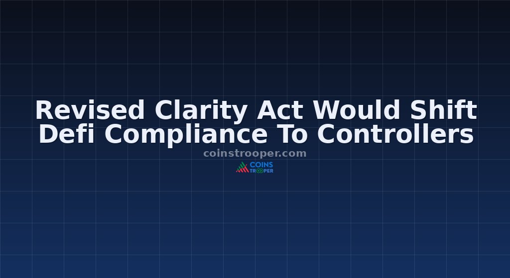 Revised Clarity Act Would Shift Defi Compliance To Controllers