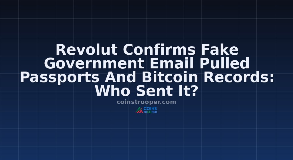 Revolut Confirms Fake Government Email Pulled Passports And Bitcoin Records: Who Sent It?