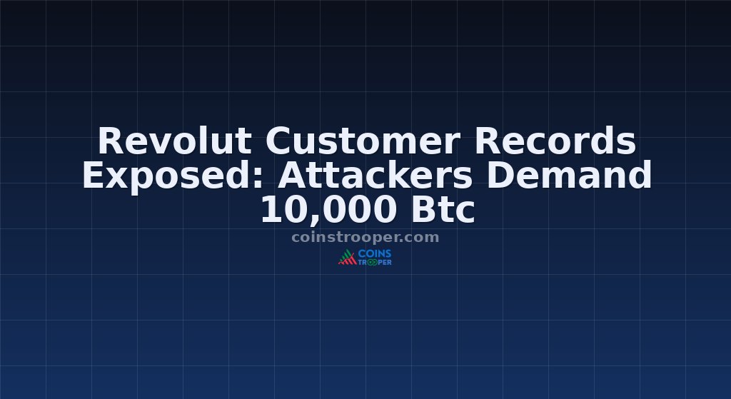 Revolut Customer Records Exposed: Attackers Demand 10,000 Btc