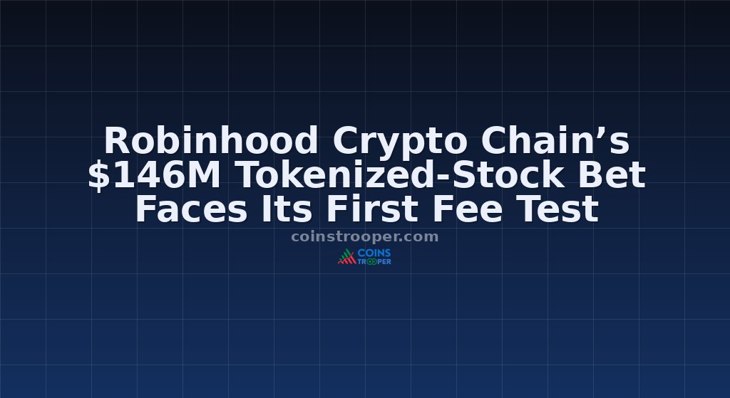 Robinhood Crypto Chain’s $146M Tokenized-Stock Bet Faces Its First Fee Test
