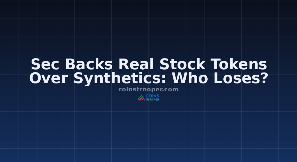 Sec Backs Real Stock Tokens Over Synthetics: Who Loses?