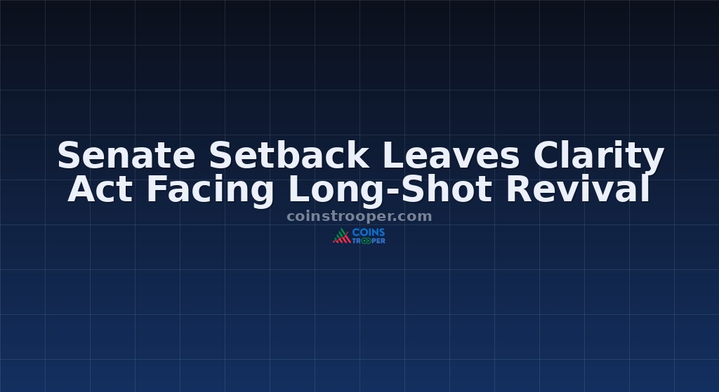 Senate Setback Leaves Clarity Act Facing Long-Shot Revival