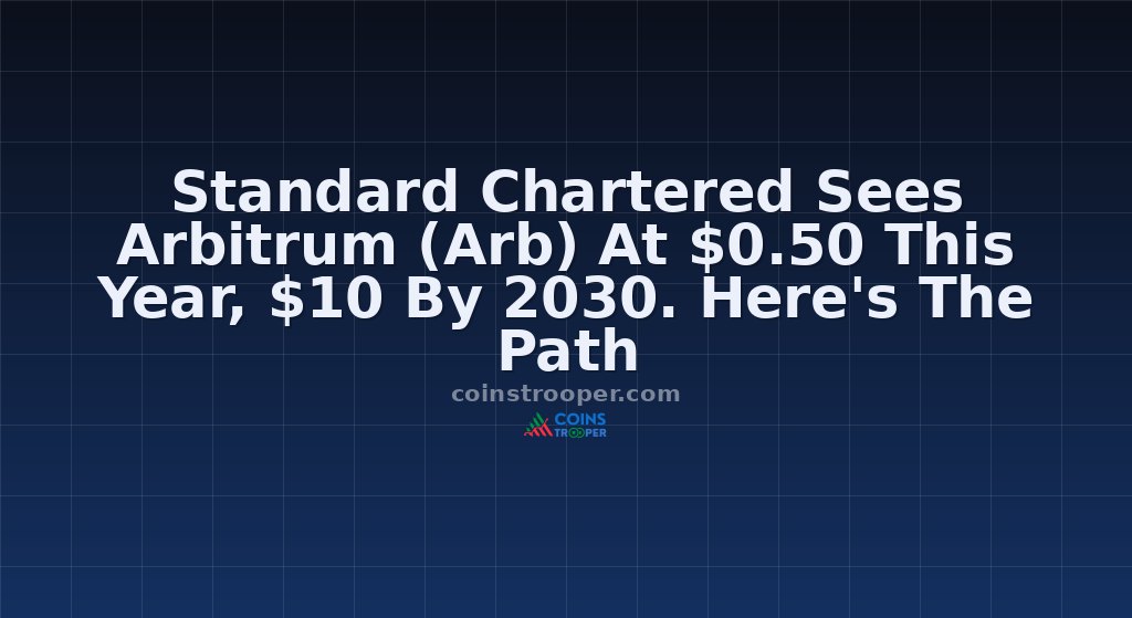Standard Chartered Sees Arbitrum (Arb) At $0.50 This Year, $10 By 2030. Here's The Path