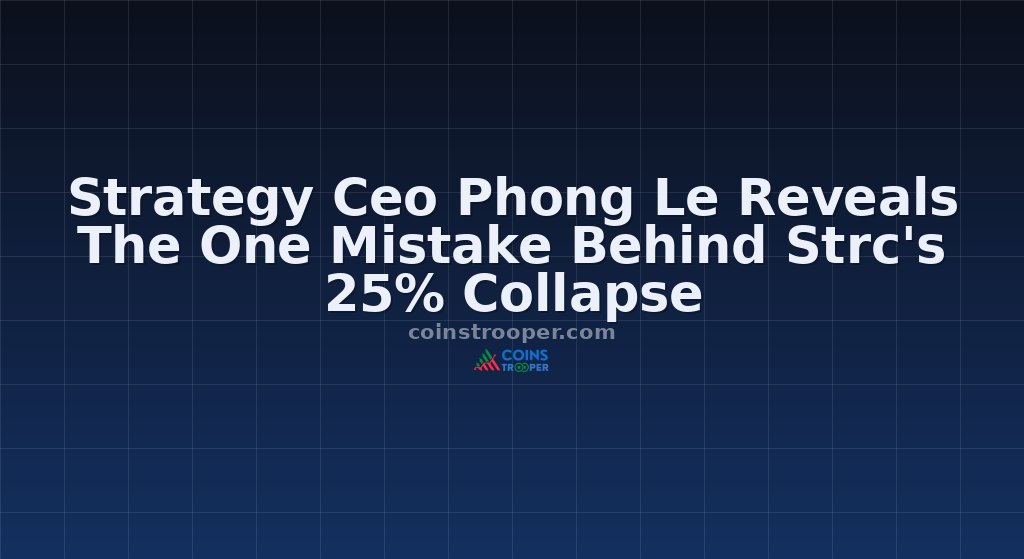 Strategy Ceo Phong Le Reveals The One Mistake Behind Strc's 25% Collapse