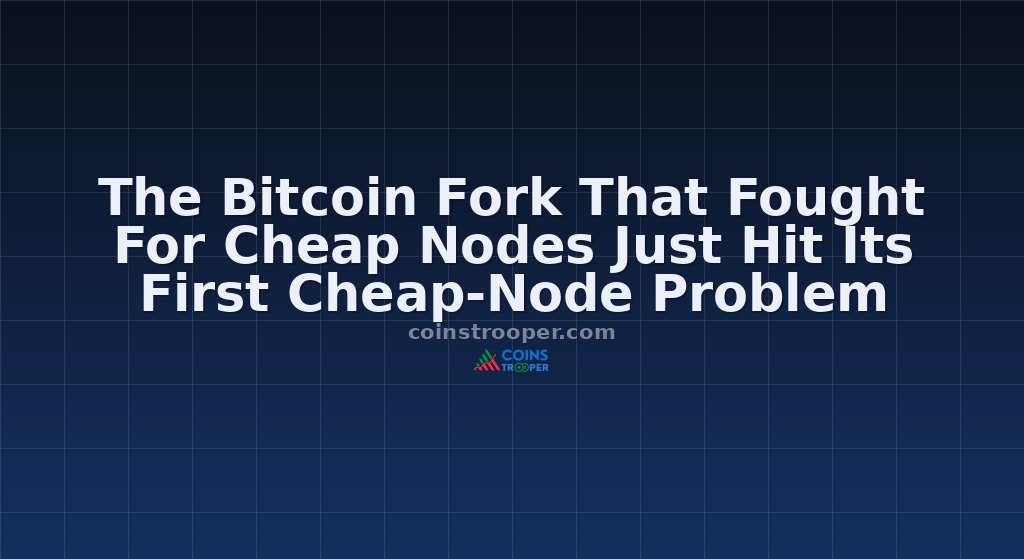 The Bitcoin Fork That Fought For Cheap Nodes Just Hit Its First Cheap-Node Problem