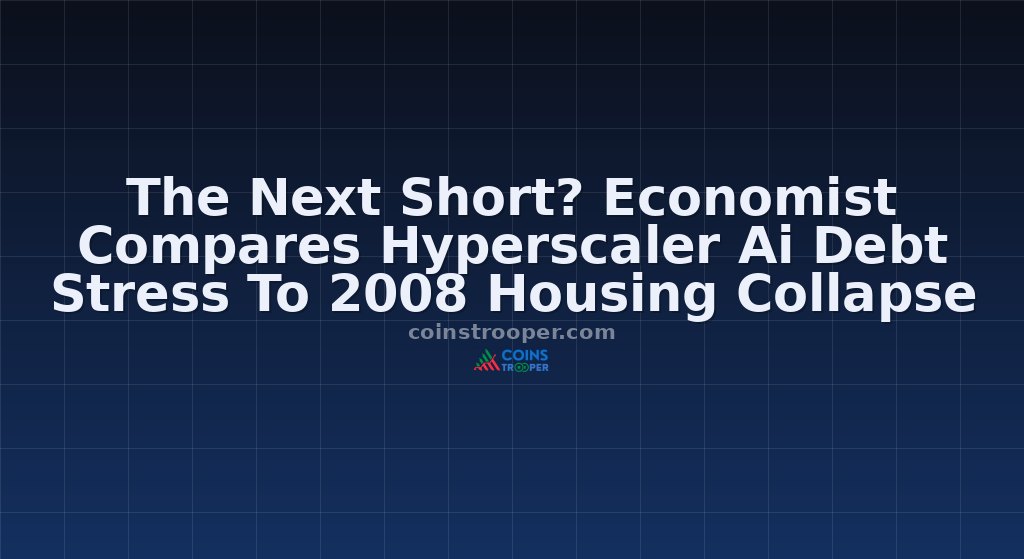 The Next Short? Economist Compares Hyperscaler Ai Debt Stress To 2008 Housing Collapse