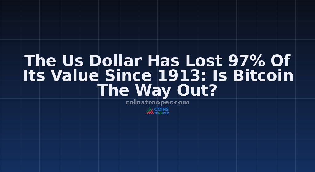 The Us Dollar Has Lost 97% Of Its Value Since 1913: Is Bitcoin The Way Out?