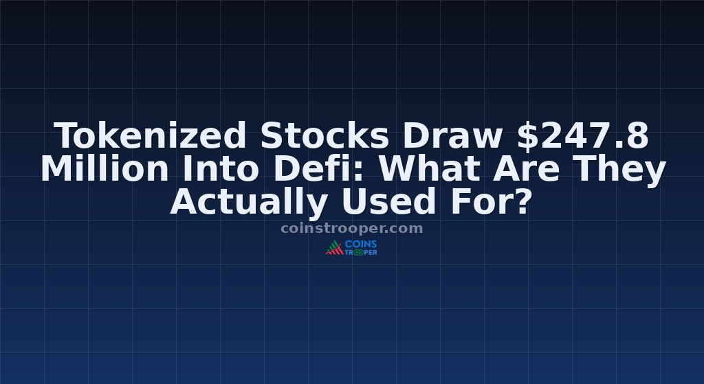 Tokenized Stocks Draw $247.8 Million Into Defi: What Are They Actually Used For?