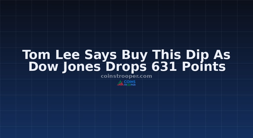 Tom Lee Says Buy This Dip As Dow Jones Drops 631 Points