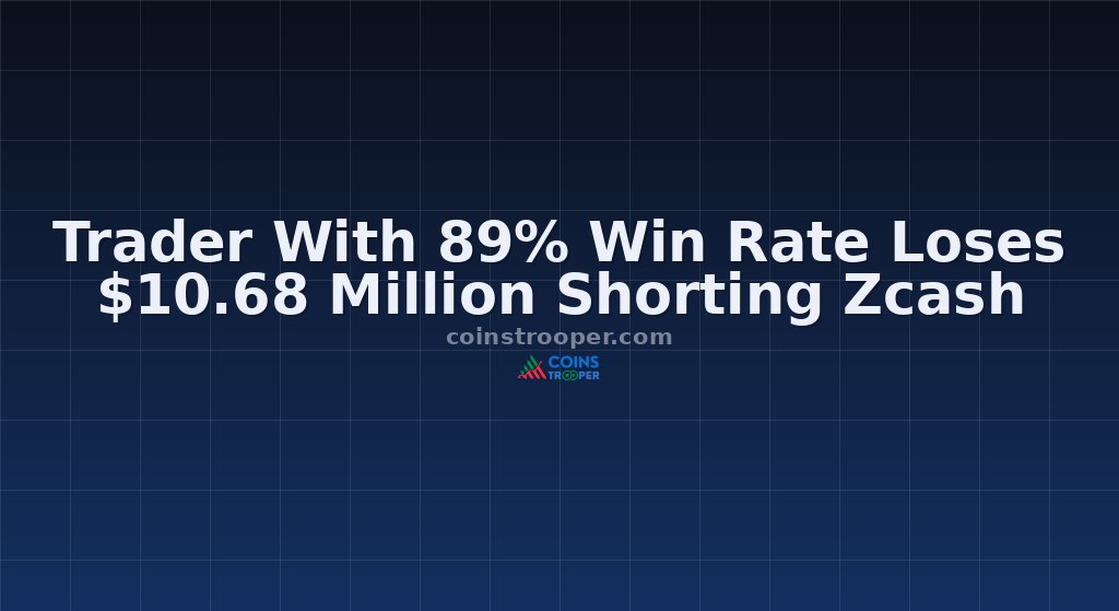 Trader With 89% Win Rate Loses $10.68 Million Shorting Zcash