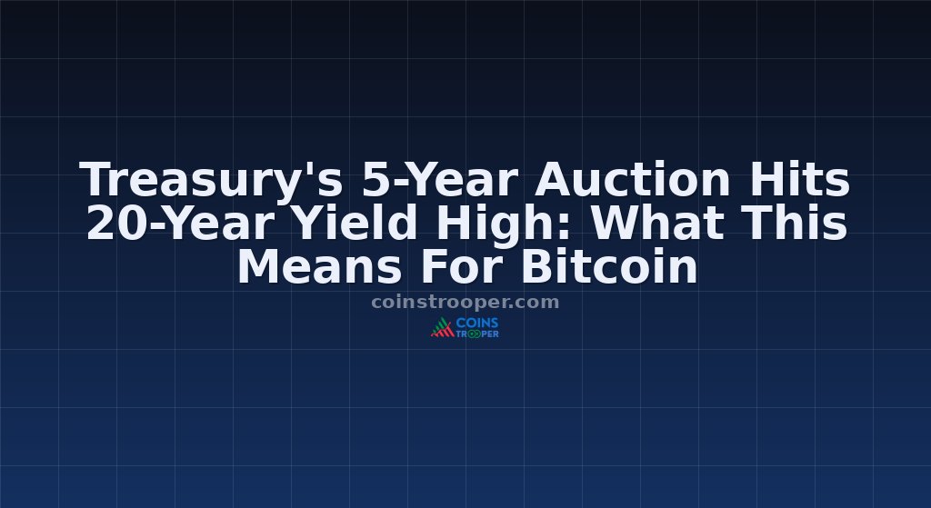 Treasury's 5-Year Auction Hits 20-Year Yield High: What This Means For Bitcoin