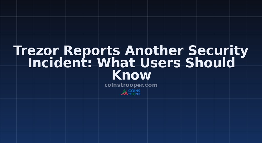 Trezor Reports Another Security Incident: What Users Should Know