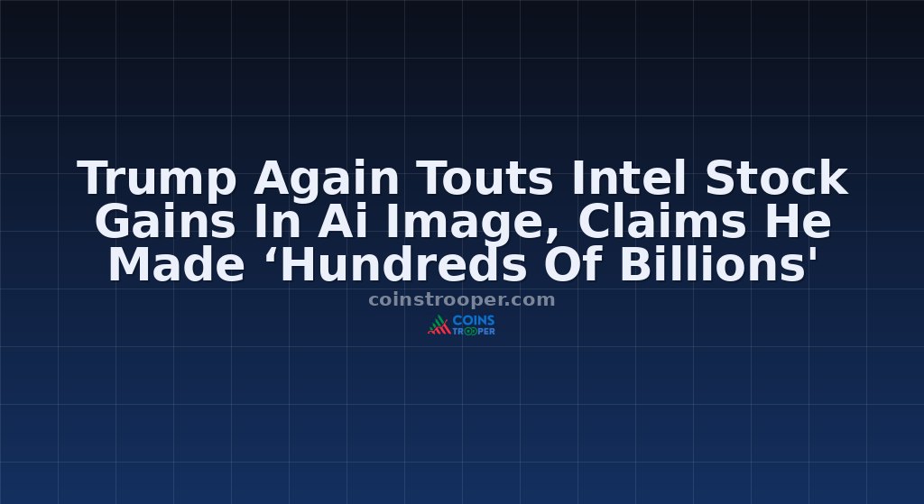 Trump Again Touts Intel Stock Gains In Ai Image, Claims He Made ‘Hundreds Of Billions'