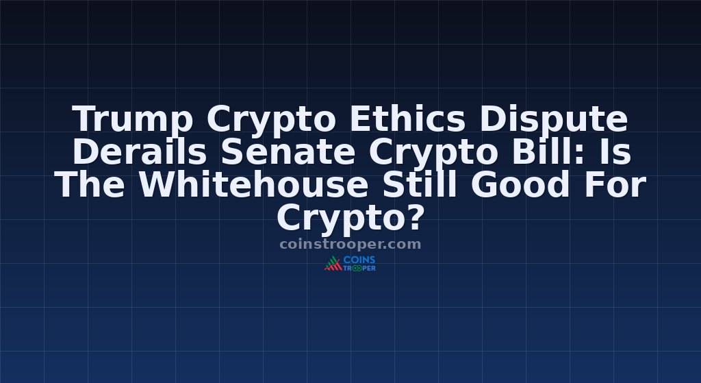 Trump Crypto Ethics Dispute Derails Senate Crypto Bill: Is The Whitehouse Still Good For Crypto?