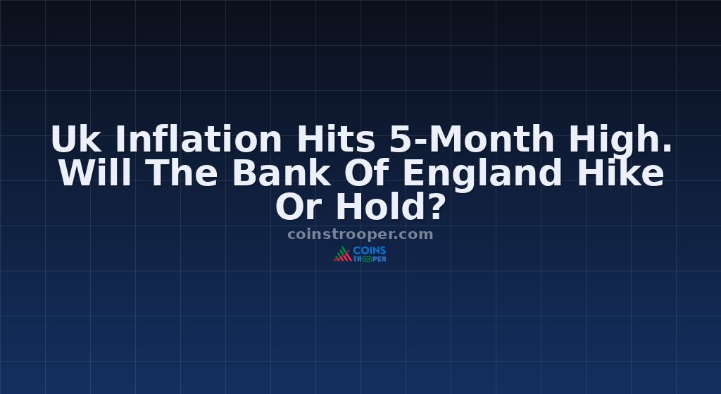 Uk Inflation Hits 5-Month High. Will The Bank Of England Hike Or Hold?