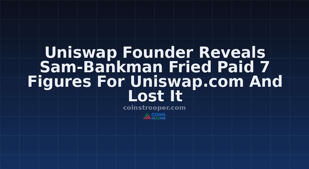 Uniswap Founder Reveals Sam-Bankman Fried Paid 7 Figures For Uniswap.com And Lost It