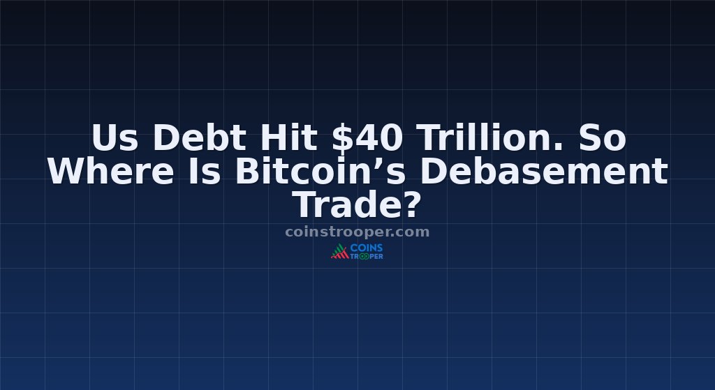 Us Debt Hit $40 Trillion. So Where Is Bitcoin’s Debasement Trade?