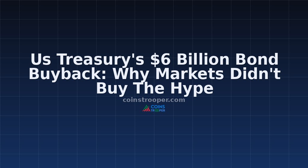 Us Treasury's $6 Billion Bond Buyback: Why Markets Didn't Buy The Hype