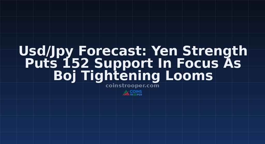 Usd/Jpy Forecast: Yen Strength Puts 152 Support In Focus As Boj Tightening Looms