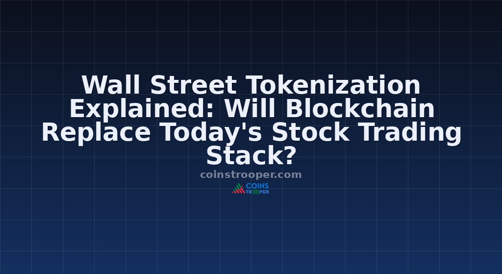 Wall Street Tokenization Explained: Will Blockchain Replace Today's Stock Trading Stack?