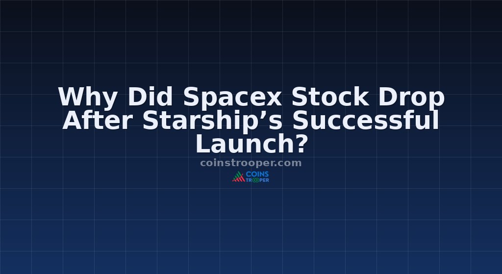 Why Did Spacex Stock Drop After Starship’s Successful Launch?