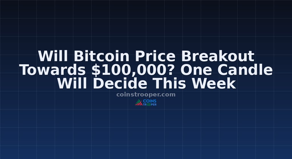 Will Bitcoin Price Breakout Towards $100,000? One Candle Will Decide This Week