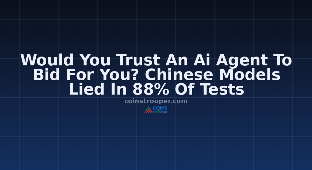 Would You Trust An Ai Agent To Bid For You? Chinese Models Lied In 88% Of Tests