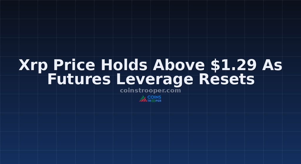 Xrp Price Holds Above $1.29 As Futures Leverage Resets