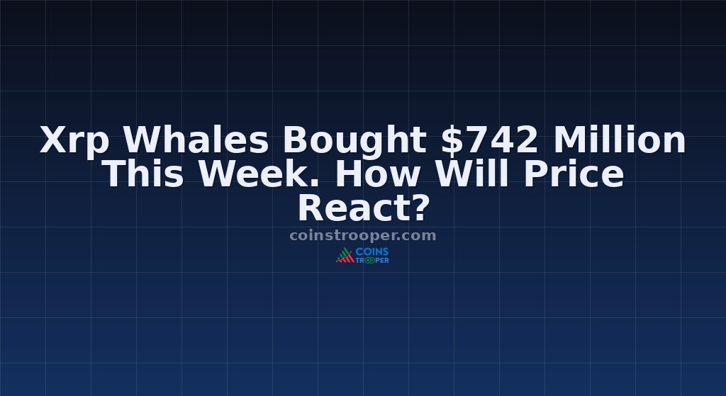 Xrp Whales Bought $742 Million This Week. How Will Price React?