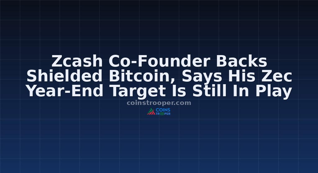 Zcash Co-Founder Backs Shielded Bitcoin, Says His Zec Year-End Target Is Still In Play