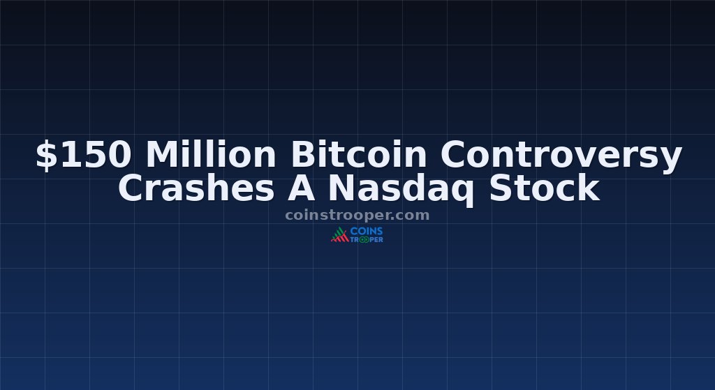 $150 Million Bitcoin Controversy Crashes A Nasdaq Stock